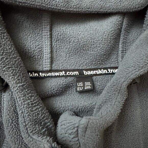 Baerskin Tactical Hoodie Mens 3XL Gray Fleece Hoodie Jacket Full Zip - Picture 5 of 13